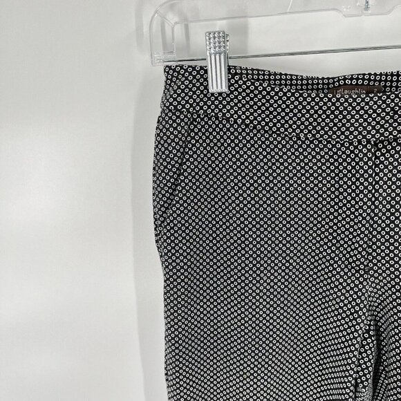 J McLaughlin Catalina Cloth Blue Print Straight Leg Pants Sz 2 - Picture 3 of 7